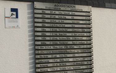 Aggerstadion - Leichtathletik-Stadionrekorde